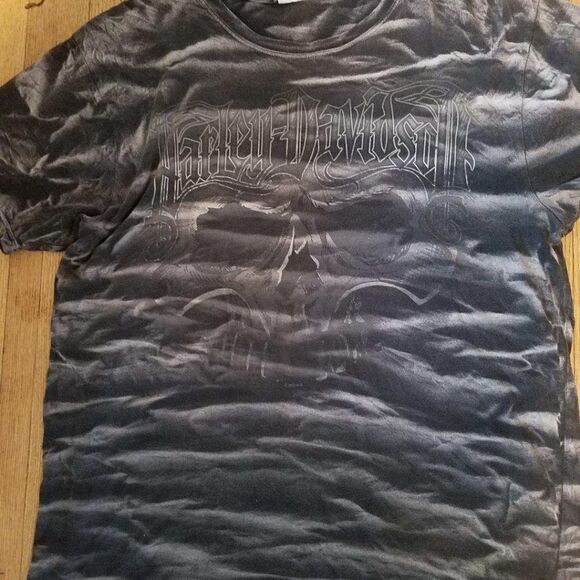 Harley-Davidson dark grey & light grey stripes  L - Picture 1 of 4